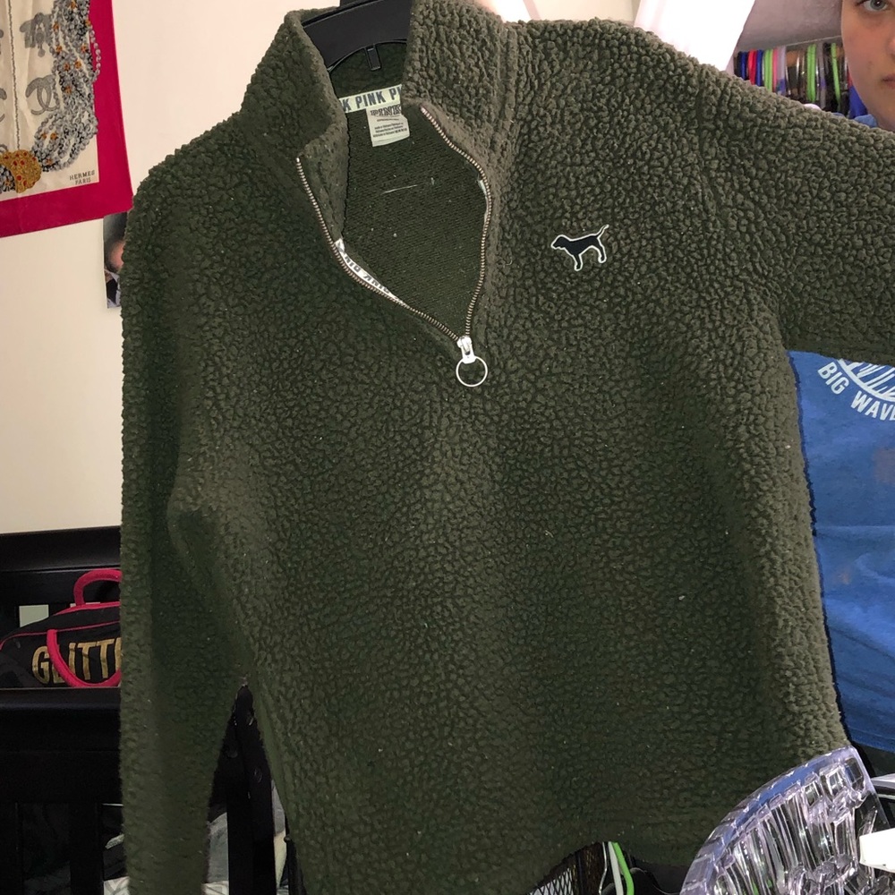 Victoria Secret sherpa olive green